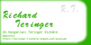 richard teringer business card